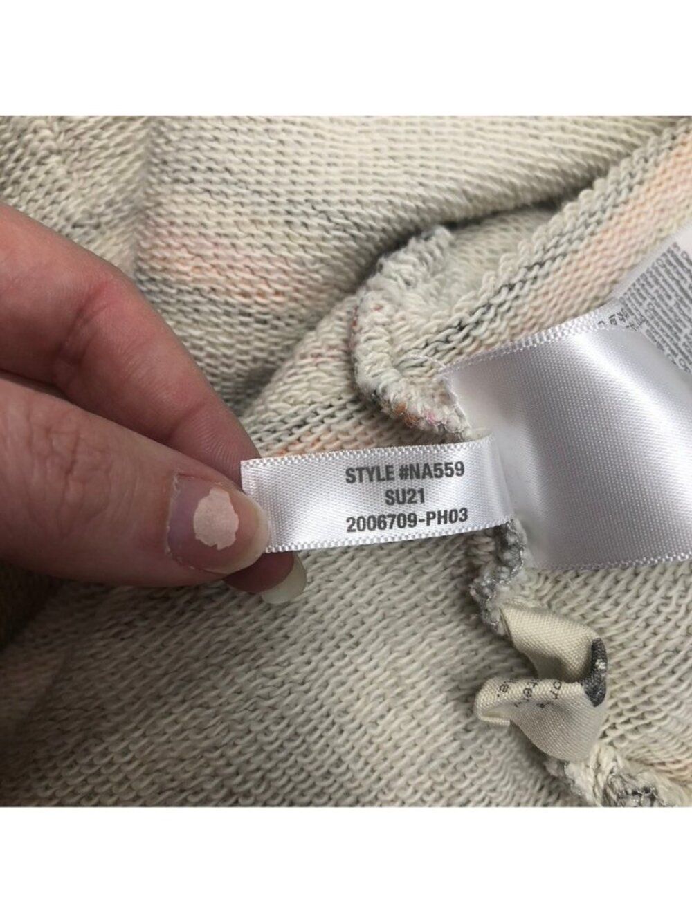 Madewell MWL Popover Hoodie Sweatshirt Size L Gray Sorrento Stripe - Picture 8 of 8